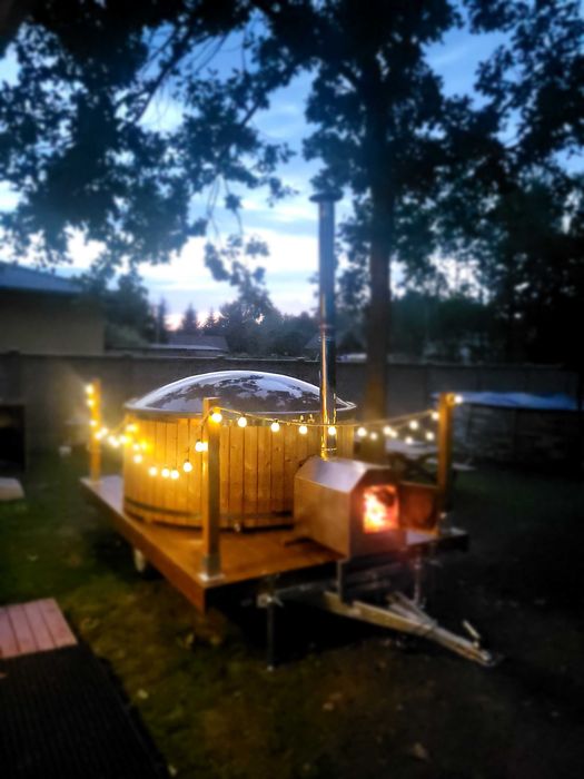 Jacuzzi mobilne Bania Balia oraz Sauna ogrodowa Siedlce Wynajem z dow