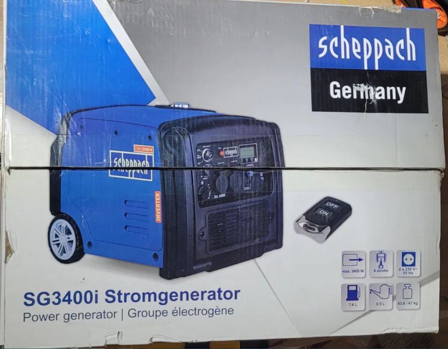 В наявності самовивіз Інверторний Генератор Scheppach SG3400i
