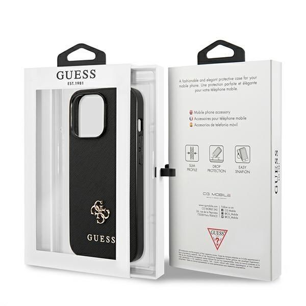 Etui Guess Saffiano 4G Small Metal Logo dla iPhone 13 Pro / 13 6,1"