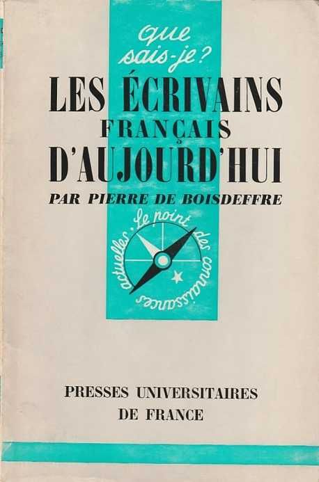 Les écrivains français d'aujourd'hui-Pierre de Boisdeffre