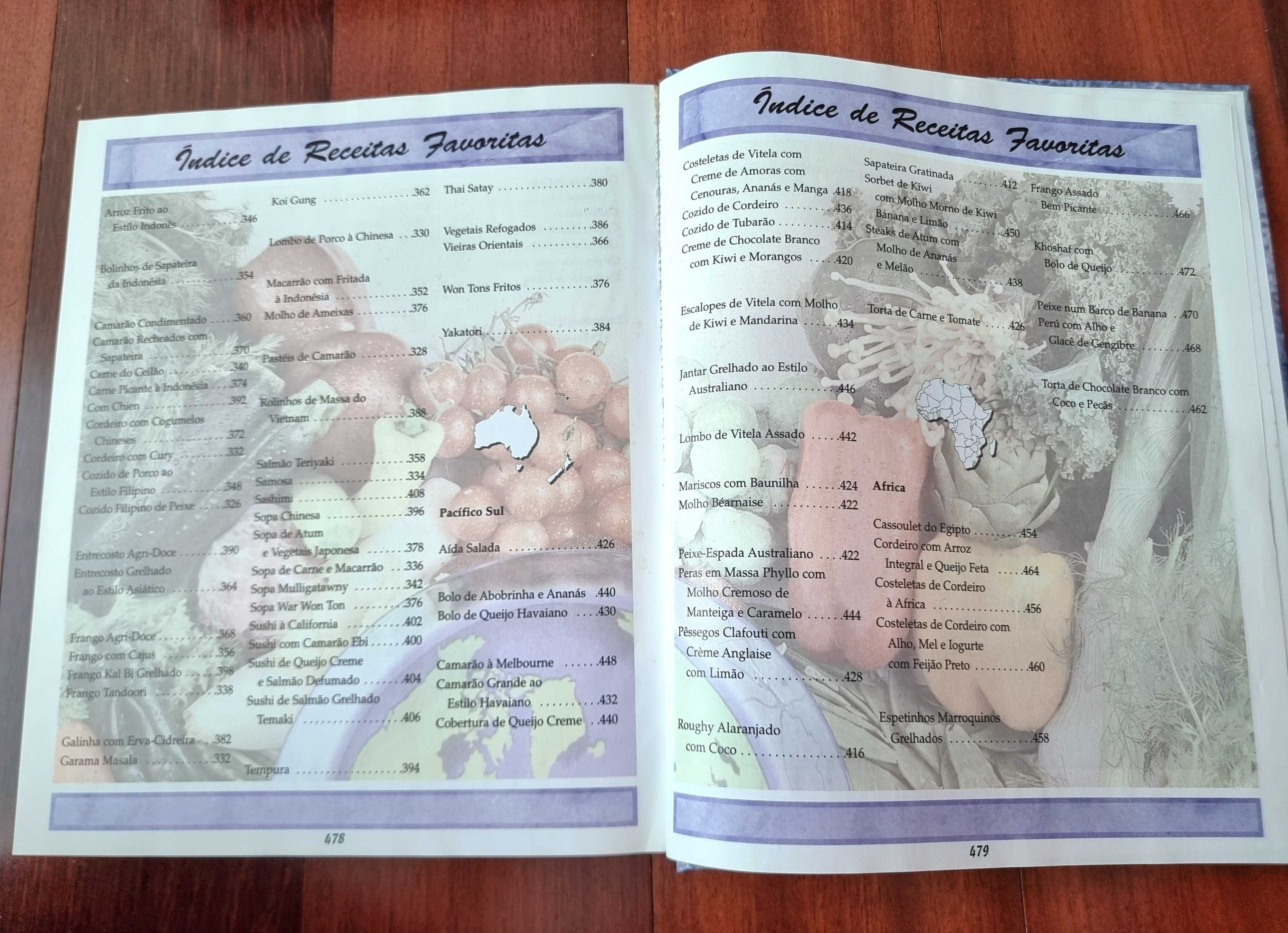 Livro "Receitas Internacionais Favoritas" de Ron Kalenuik