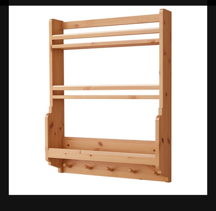 IKEA GAMLEBY DUŻA Półka wieszaki, DREWNO wieszak