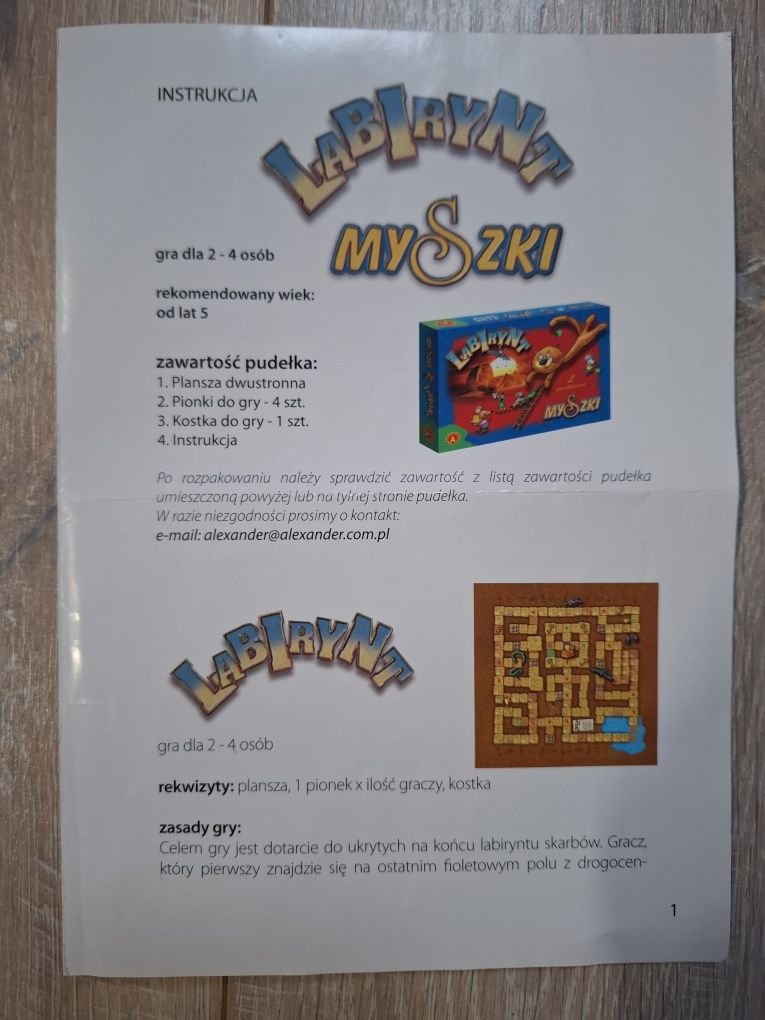 Gra Labirynt Myszki ALEXANDER