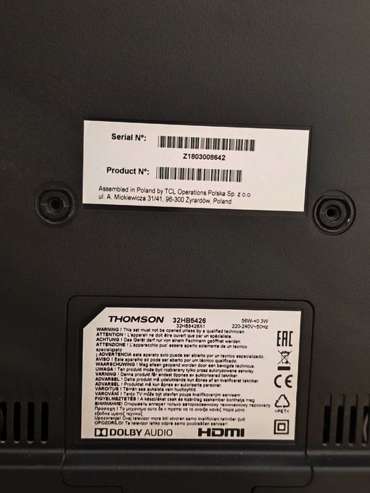 Telewizor Thomson 32HB5426 – 32 cale, Smart TV, HD Ready
