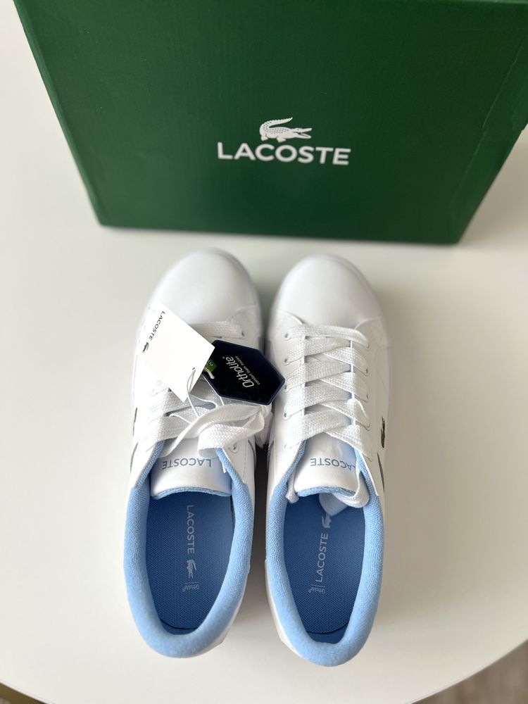 Białe buty sneakersy skórzane Lacoste Ziane Platform 40,5