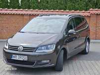 Volkswagen Sharan 2.0TDI Skrzynia DSG 7-Miejsc 142 tyś km Po pełnym serwisie! rej 2015r