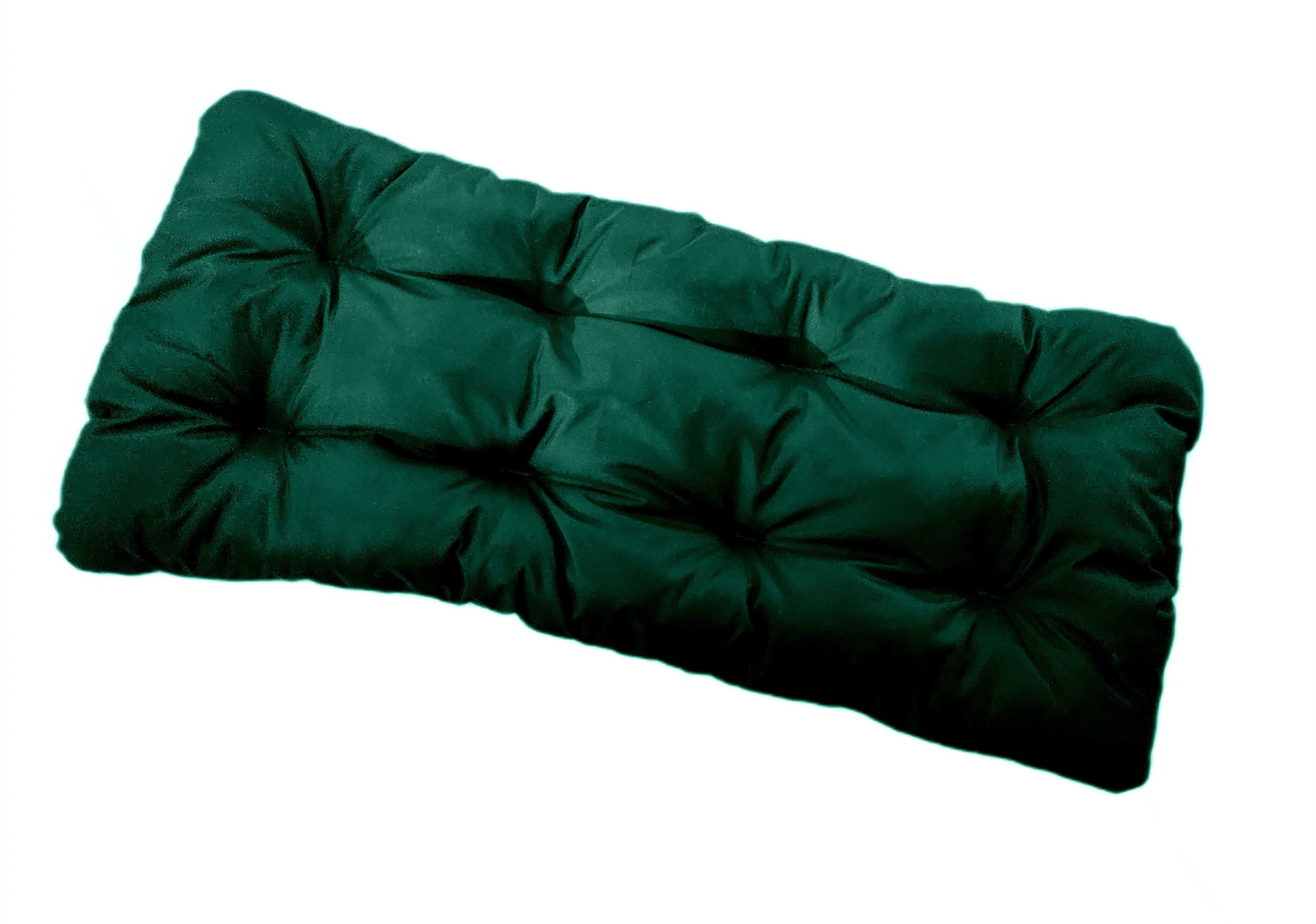 Poduszki ogrodowe wodoodporne  110x35cm i 75x35cm 2 szt ciemno zielone
