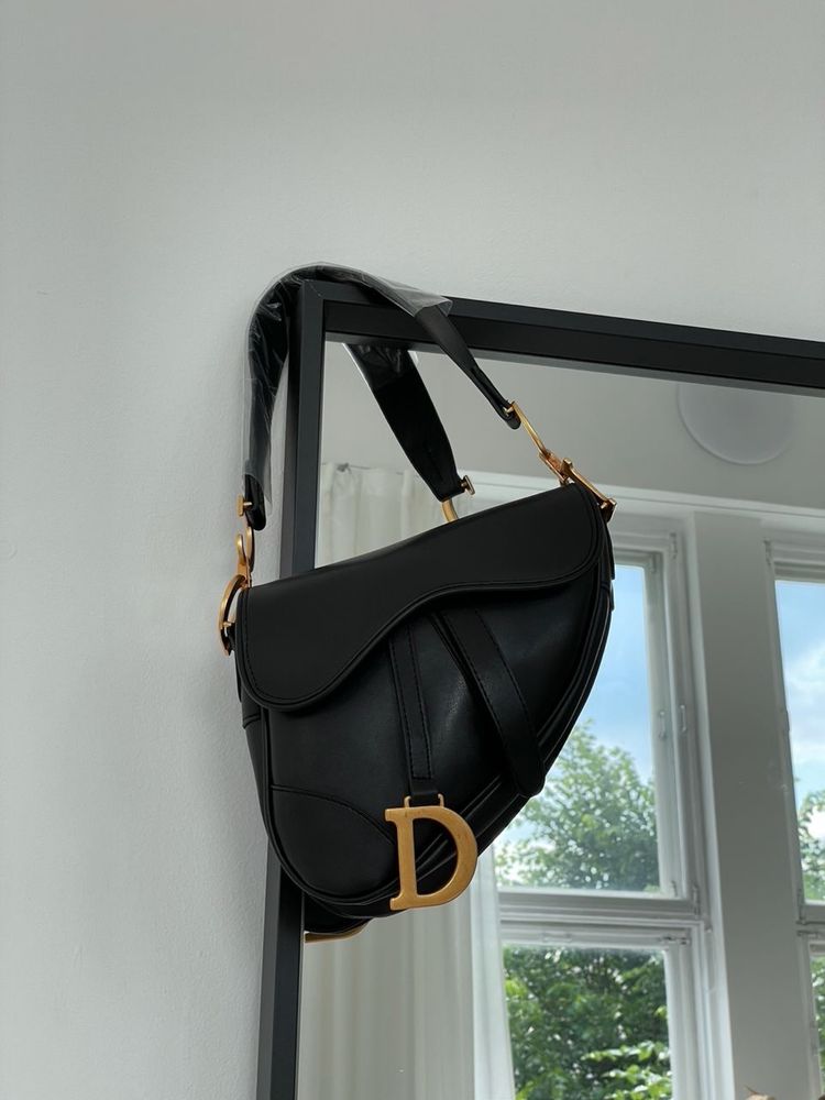 Torebka Dior Saddle black gold