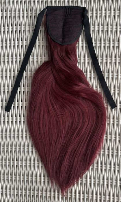 Premium ULTRA Quality – Włosy Doczepiane Kucyk mahoń fale