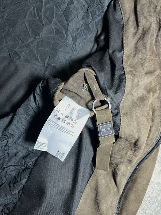 Чоловічий харік куртка Hugo Boss Suede/Leather-Розмір М