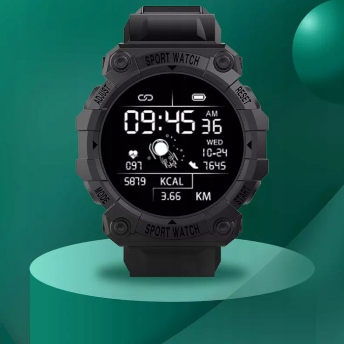 Smartwatch Zegarek Sportowy Kroki Kalorie Puls - Czerwony