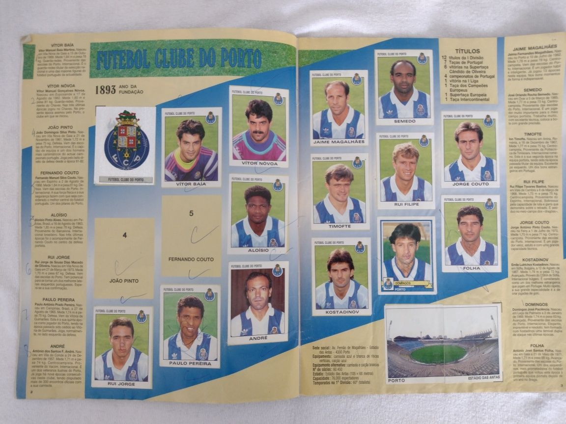Vendo caderneta futebol 93/94