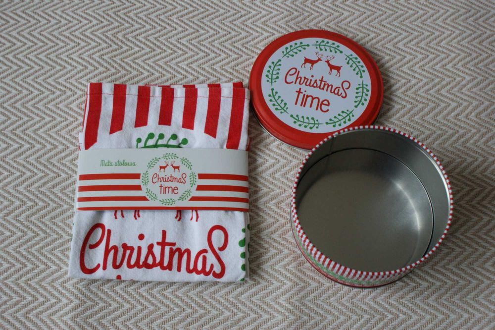 Puszka świąteczna + mata stołowa