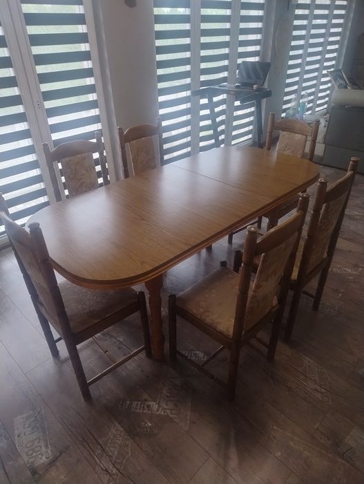 Stół z krzesłami zestaw 6szt do jadalni, kuchni