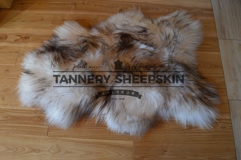Dywanik Skóra Owcza Muflon Szary Island 90-110cm Skóry Naturalne