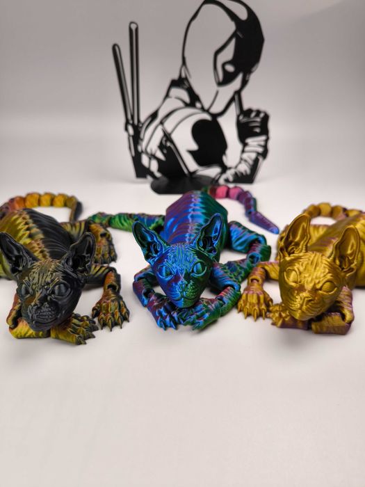 Розпродаж! Магічний 3D кіт сфінкс 32см із переливчастим ефектом