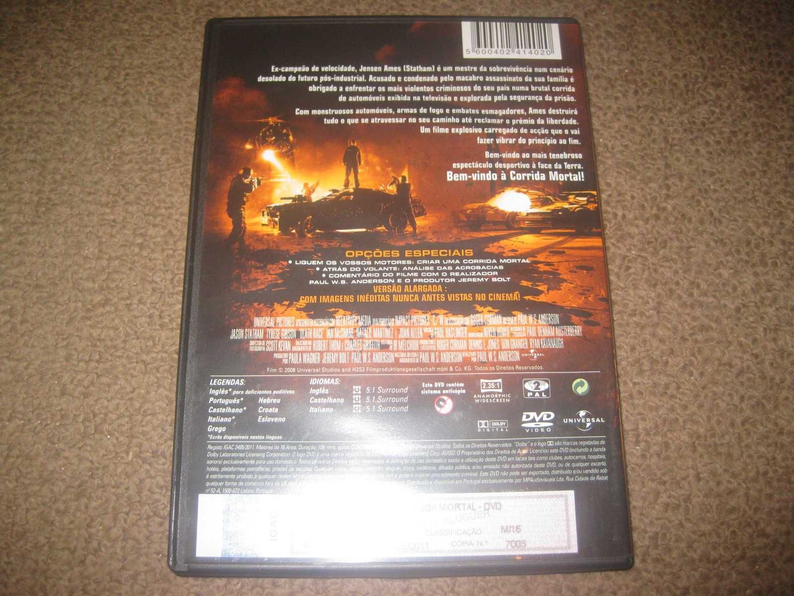 DVD "Corrida Mortal" com Jason Statham