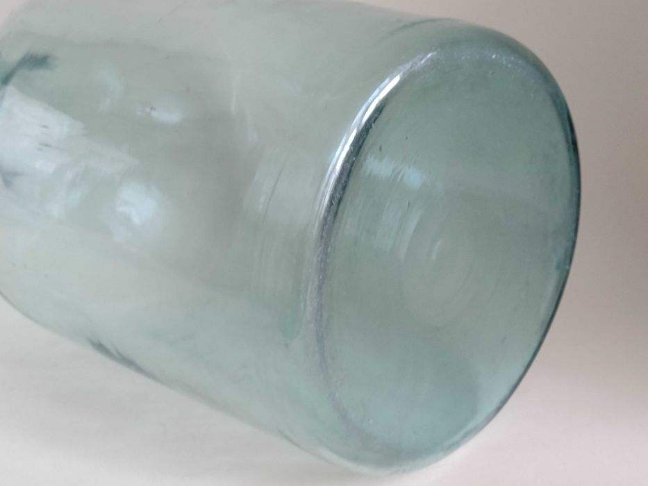 PRL- Stara duża Butla szkło lazurowe