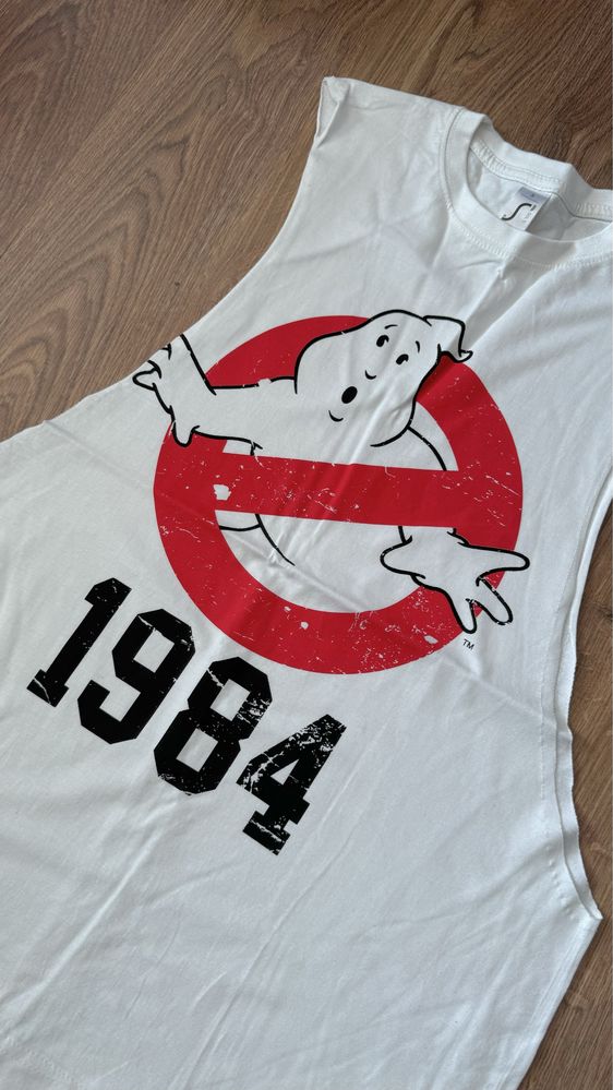 Koszulka bez rękawów Tank Top Oversize Ghostbusters Nerd Geek Comics