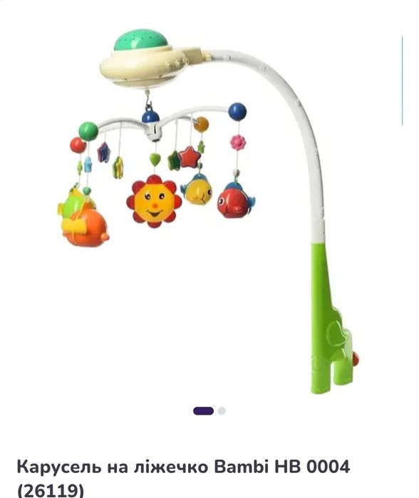 Мобіль "На добраніч" з проєктором зоряного неба