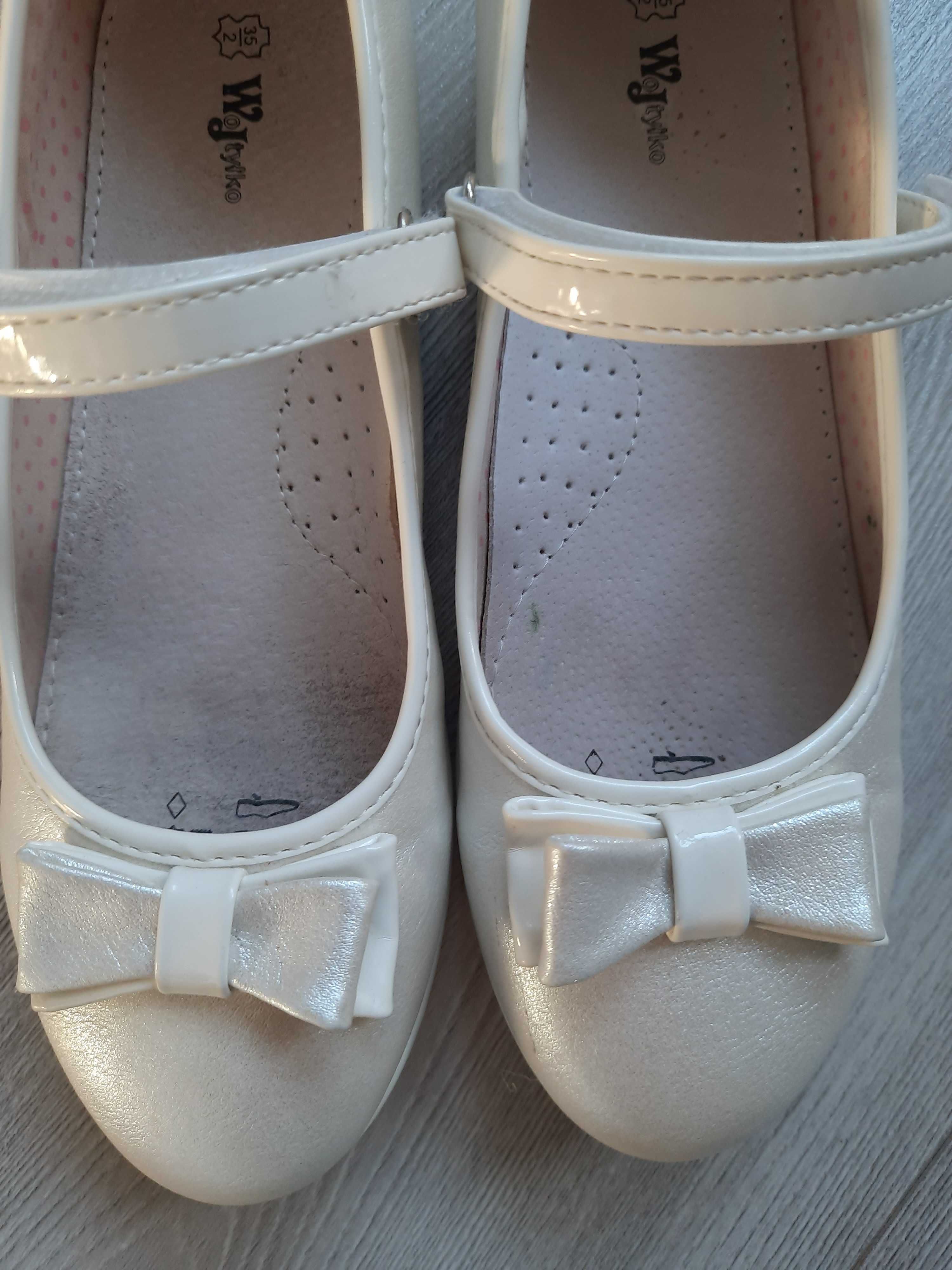 Baleriny buty komunijne dla dziewczynki rozmiar 35