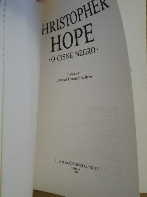 O Cisne Negro de Christopher Hope - 1ª Edição