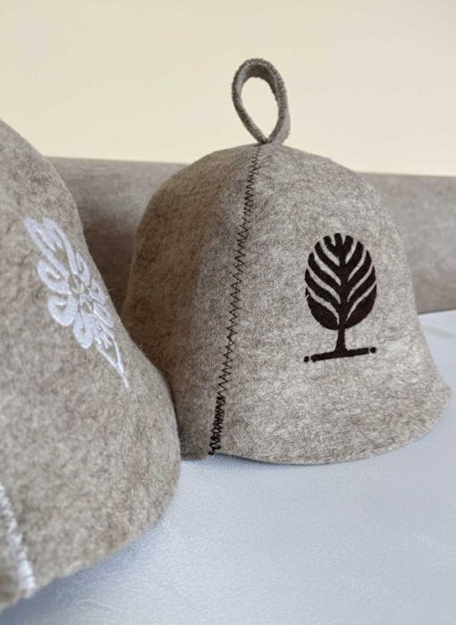 Czapka do SAUNY 100% Naturalna ZESTAW