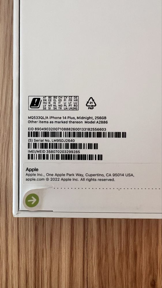 Iphone 14 plus 256gb