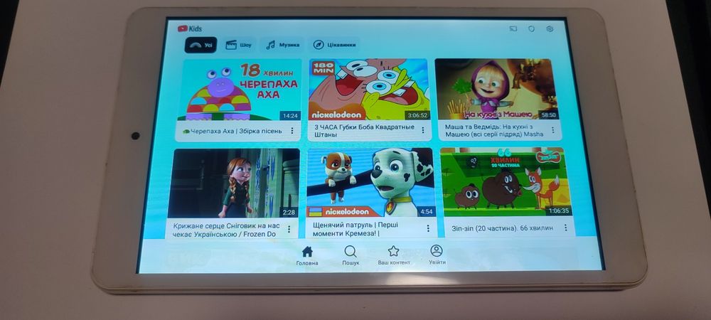 Планшет Cube u27gt для мультиків супер