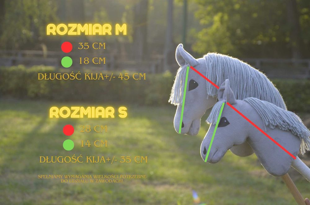 Czarny konik na patyku hobby horses A3