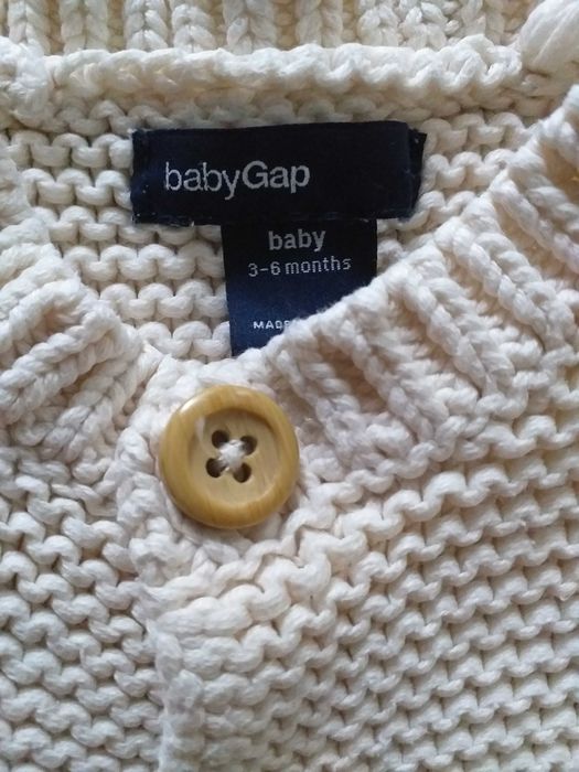 Sweterek niemowlęcy Baby Gap 3-6 m + body koszulowe Next Baby 3-6 m