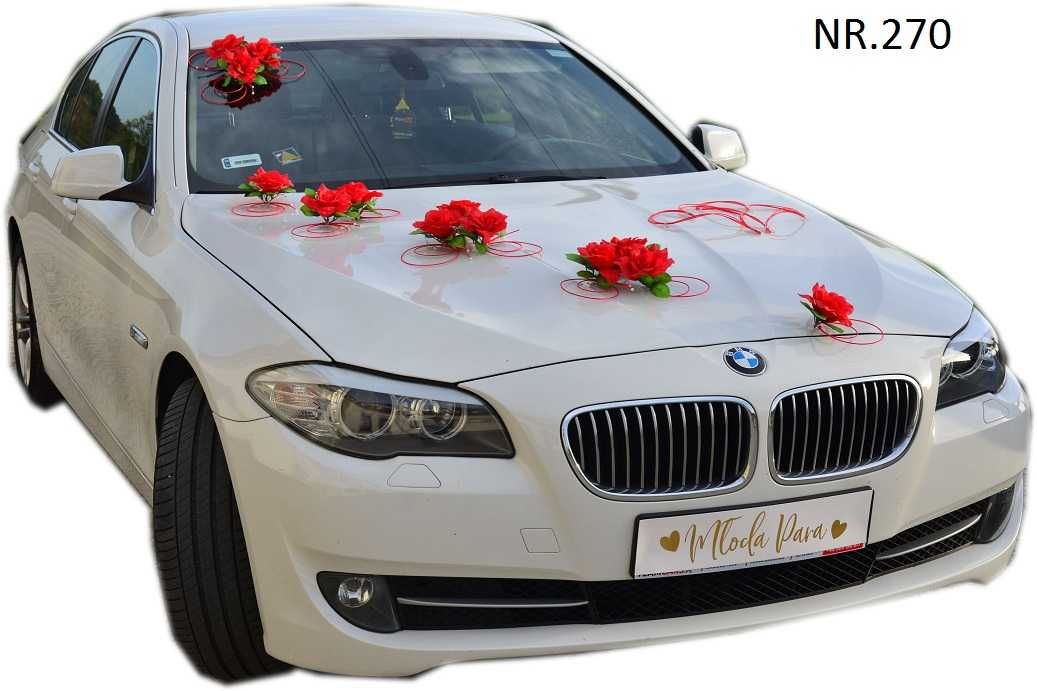 ELEGANCKA dekoracja na samochód do ślubu.Dekoracje ,ozdoby na auto 270