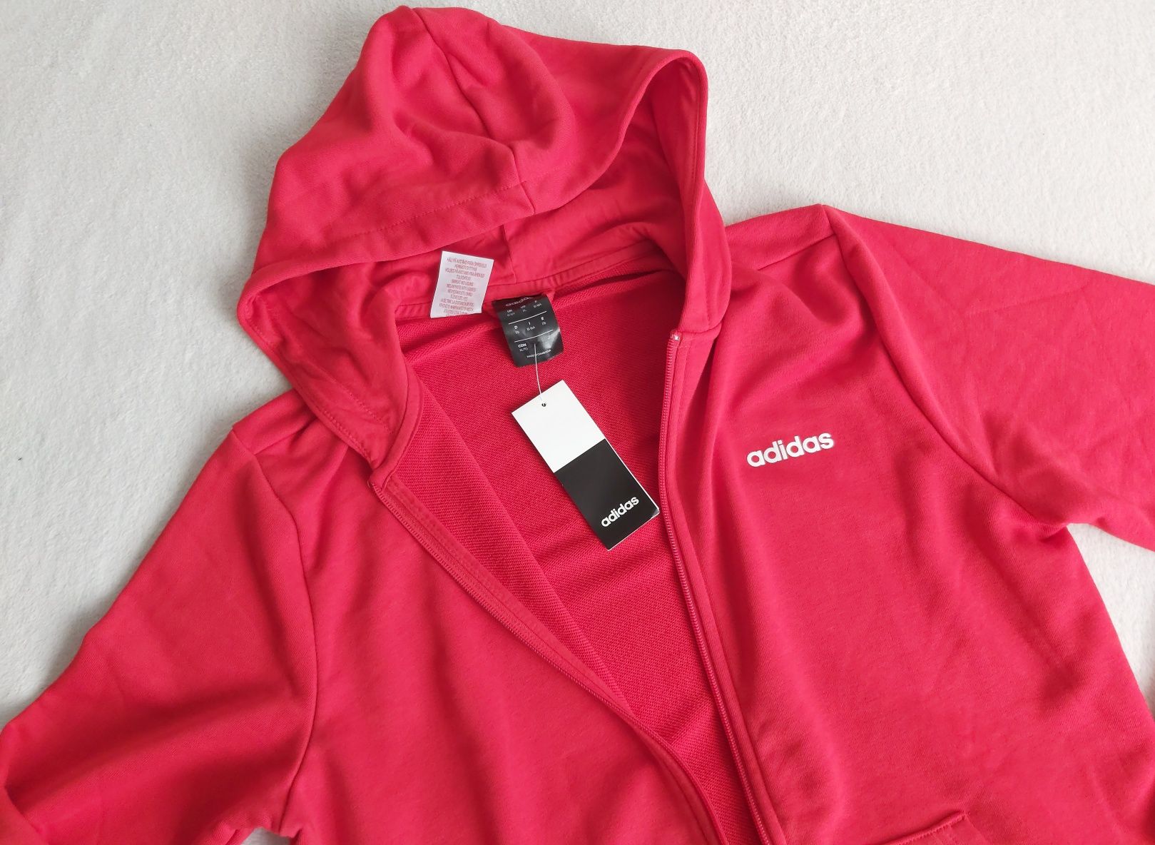 Adidas nowa bluza młodzieżowa z kapturem rozm 176