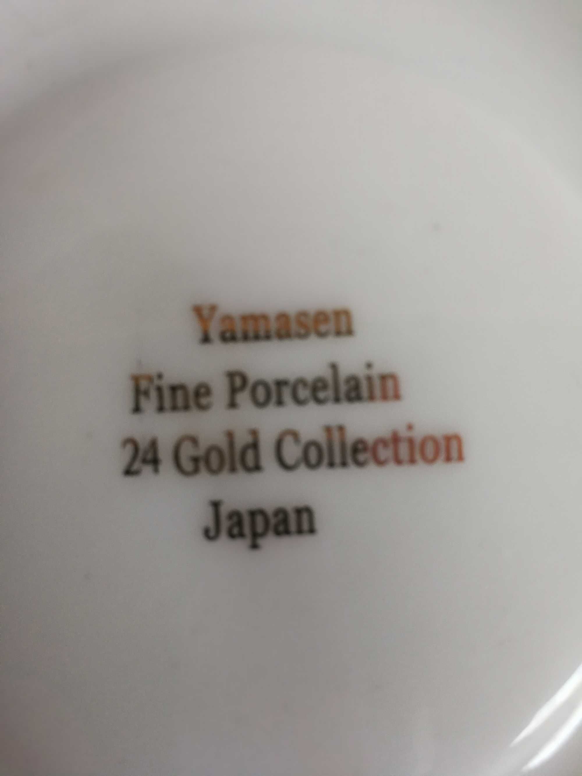 Nowy komplet filiżanek i spodków YAMASEN fine porcelain 24gold