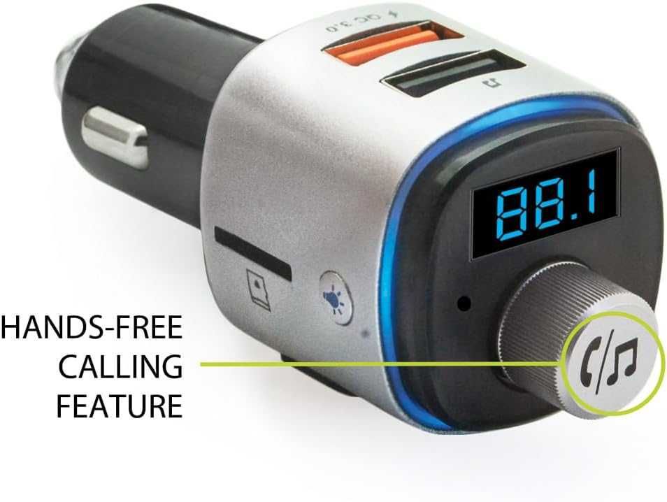 Transmiter-Nadajnik samochodowy Bluetooth Roadtripper z ładowarką USB