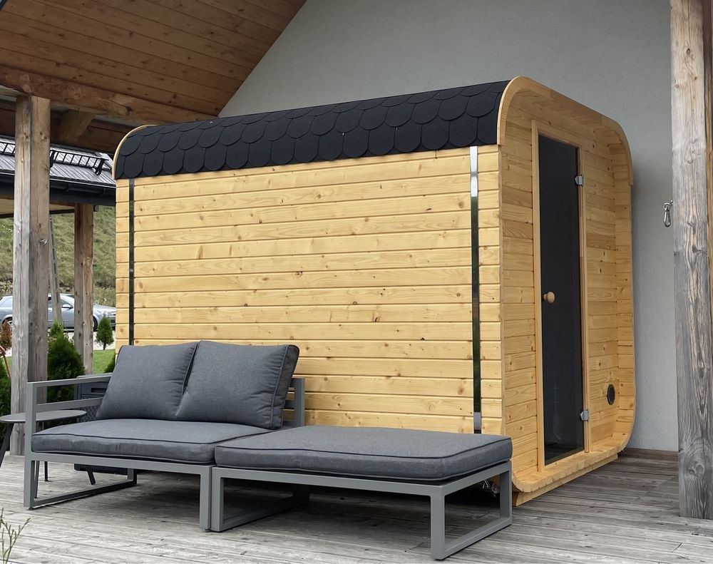 sauna ogrodowa owalna