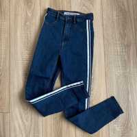 ZARA spodnie jeansy z lampasami XS 34