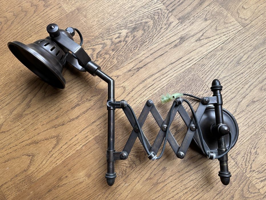 Lampa scienna metalowa - stylizowana na stara na zarowke Gu10