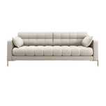 Nowoczesna beżowa Sofa Bąbelkowa Mamaia 3-os. Micadoni 177x96x75cm