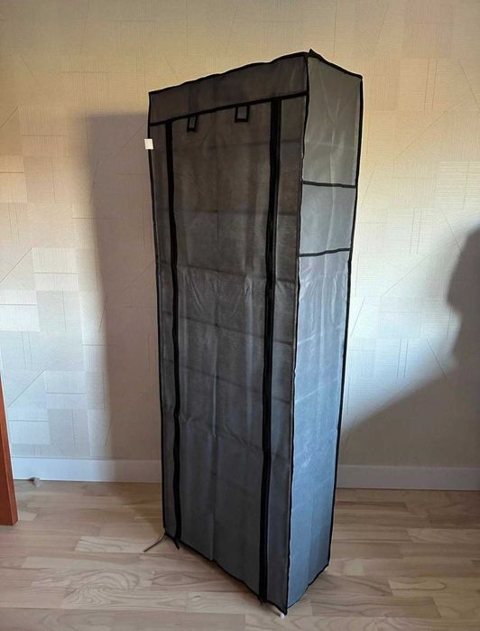 Pojemny Półki Wytrzymały Organizer do Garderoba Materiałowy Szary