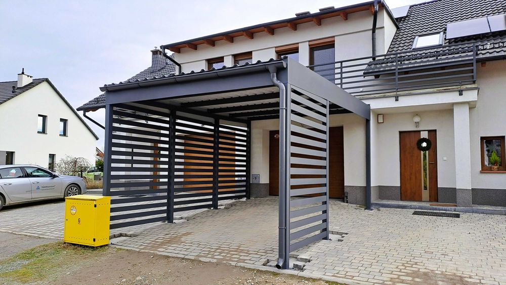 Wiata garażowa 6x6 m, carport - wiata samochodowa dwustanowiskowa