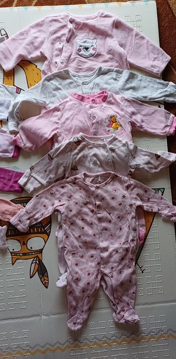 Wyprawka dla dziewczynki rozmiar 62, 48 sztuk