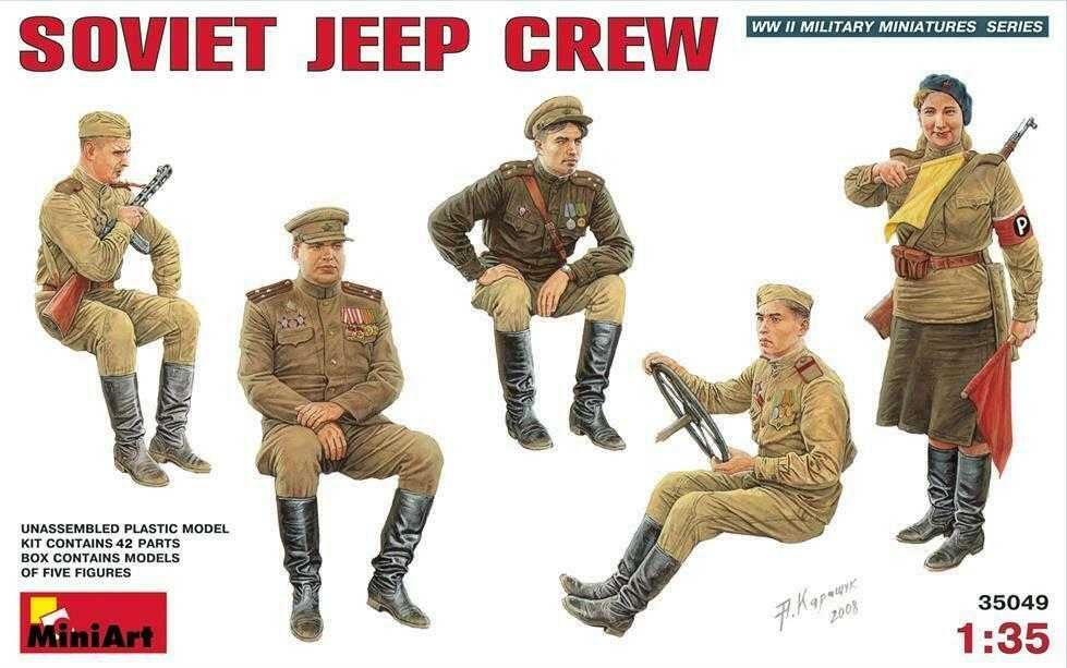 Kits, modelismo figuras , Soviet Jeep crew, escala 1:35