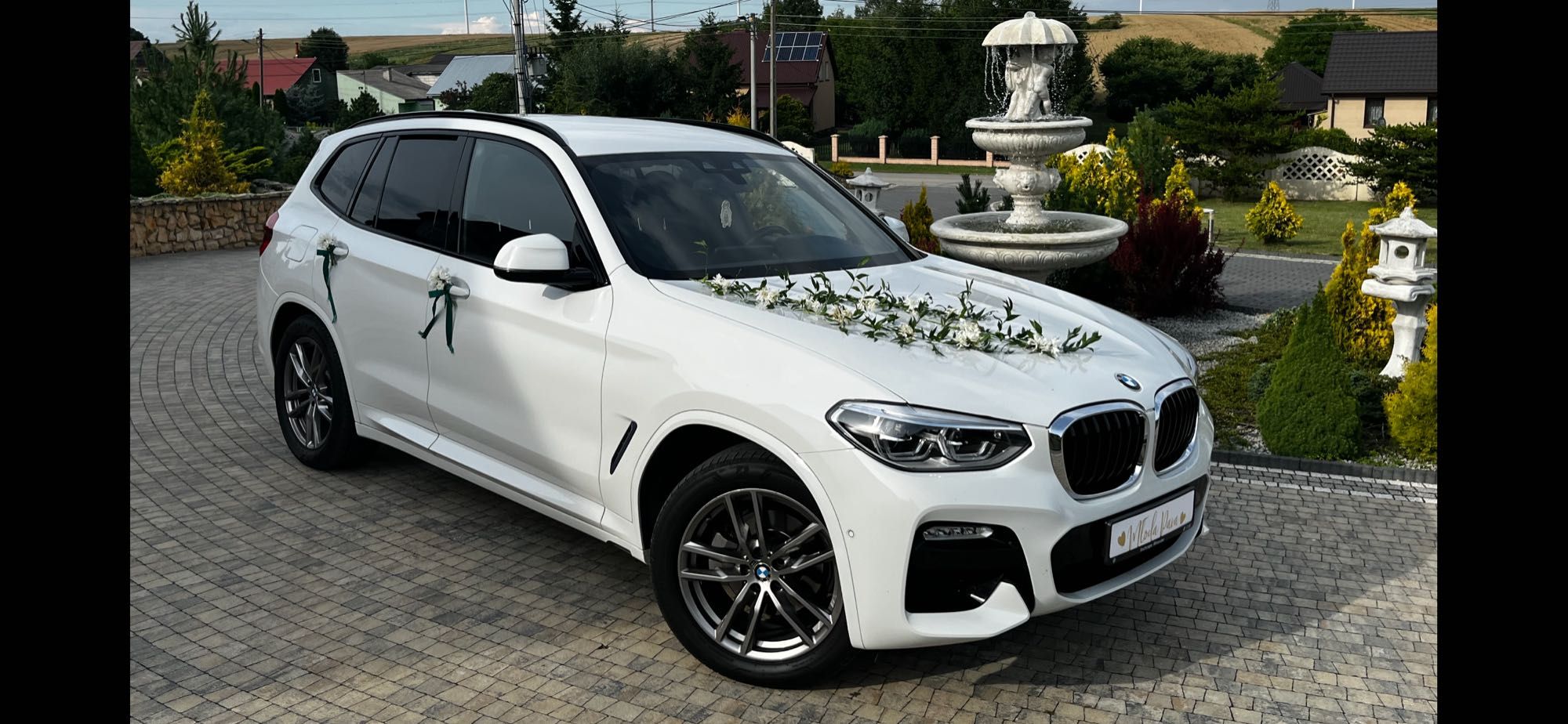 Auto pojazd samochód do ślubu BMW X3 M Pakiet biały