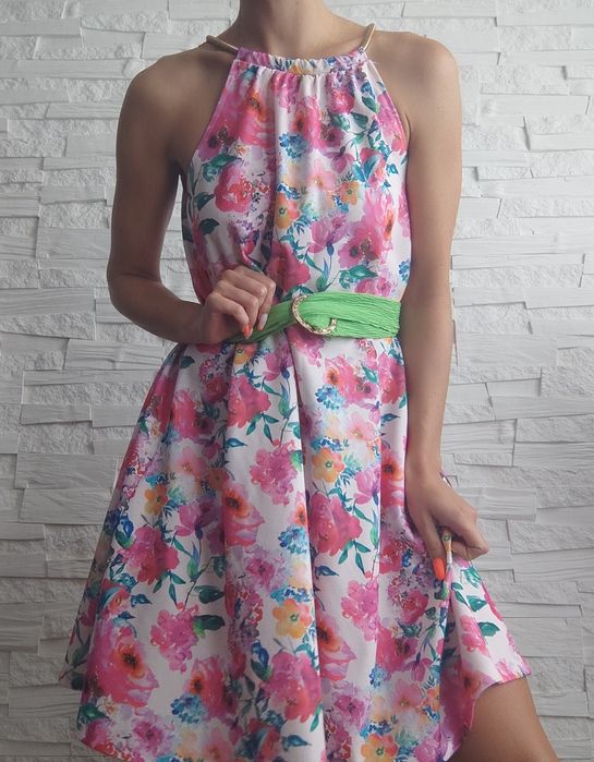 Mohito sukienka luźna piękne kwiaty rozmiar M