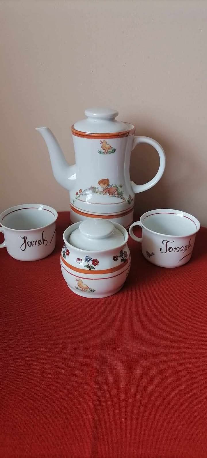 Serwis Porcelanowy Dziecięcy Dwójka Wawel PRL