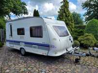 Hobby 440 De Luxe  Dwa bagażniki, mover, przyczepa kempingowa