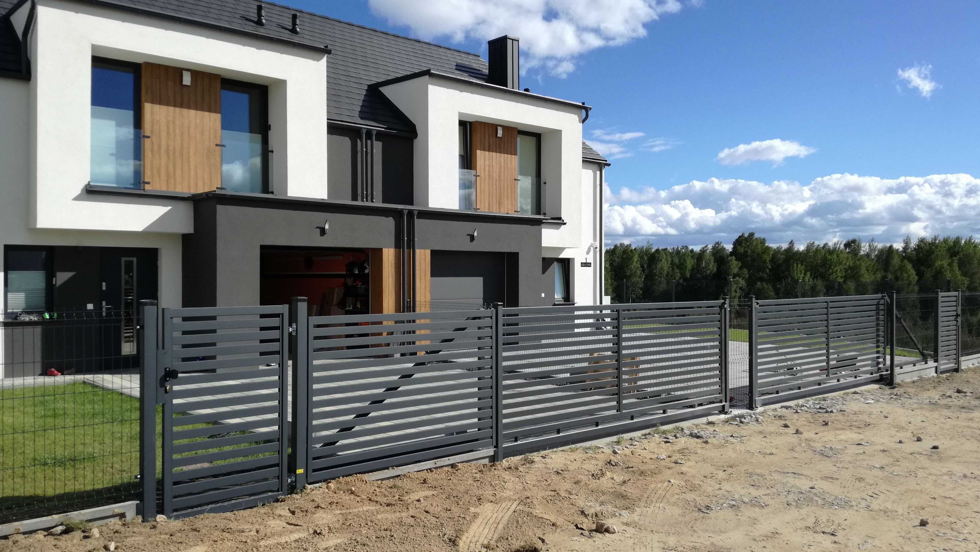 Brama przesuwna Palisada Pionowa 150x400 OCYNK+RAL OGRODZENIA Producen