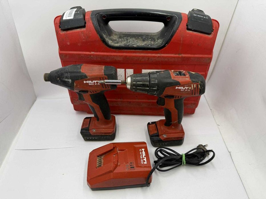 Zestaw wkrętarka HILTI SF 2-A + zakrętarka SID 2-A 2X aku ładowarka