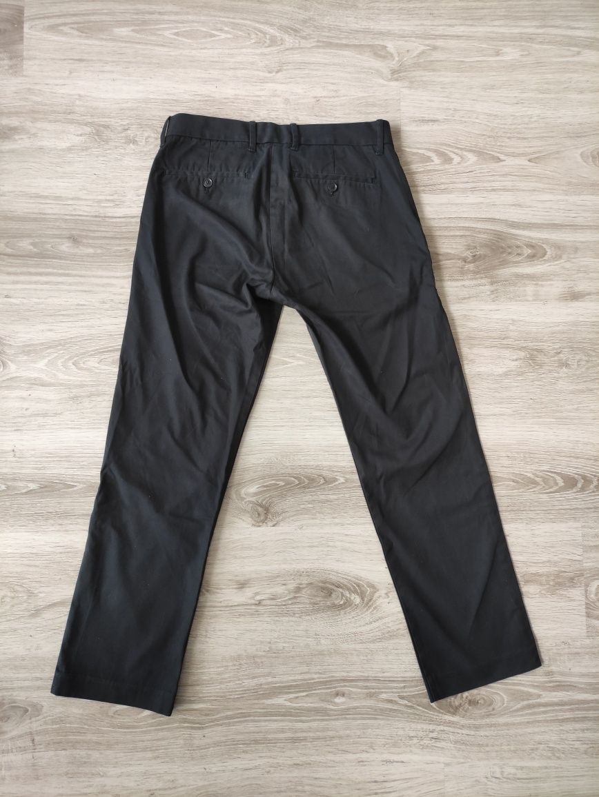 Spodnie eleganckie gładkie czarne 30x30